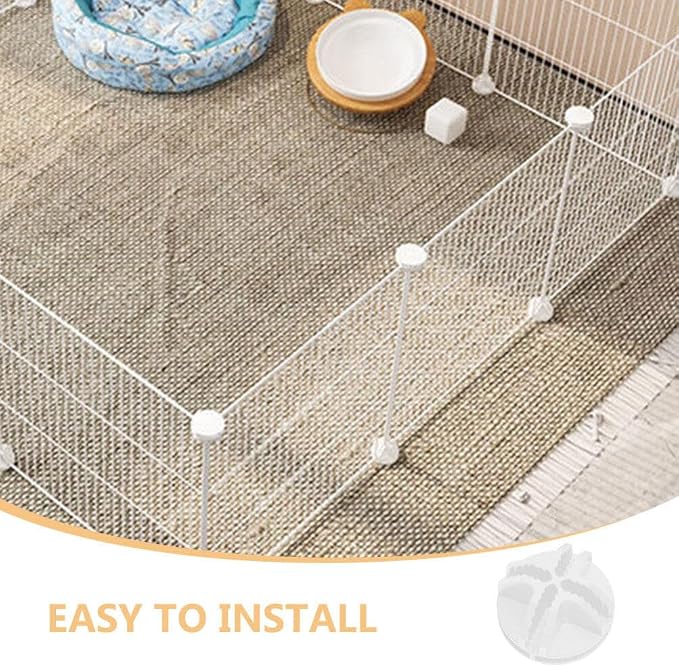 POPETPOP 30pcs Pet Cage Connectors Lightweight Plastic Playpen Buckles for Animals Easy to Assemble Versatile Fence Stabilizers for Pet Enclosures