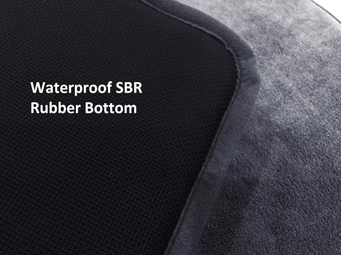 Dogbed4less Gel-Infused Large Memory Foam Fleece Pet Dog Bed Mat Pillow Topper with Waterproof Anti Slip Rubber Bottom - Fit 42"X28" Crate, Grey