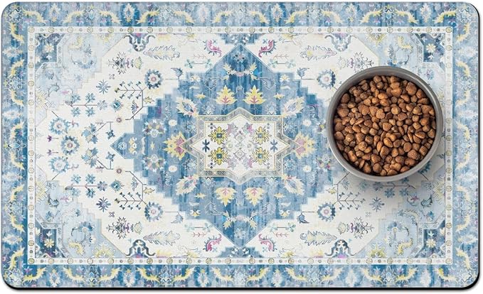 Pet Food Mats for Floor, Absorbent Dog Mat for Food and Water Dispenser Mat, Dog Food Mat Quick Dry Cat Food Mat Pet Supplies