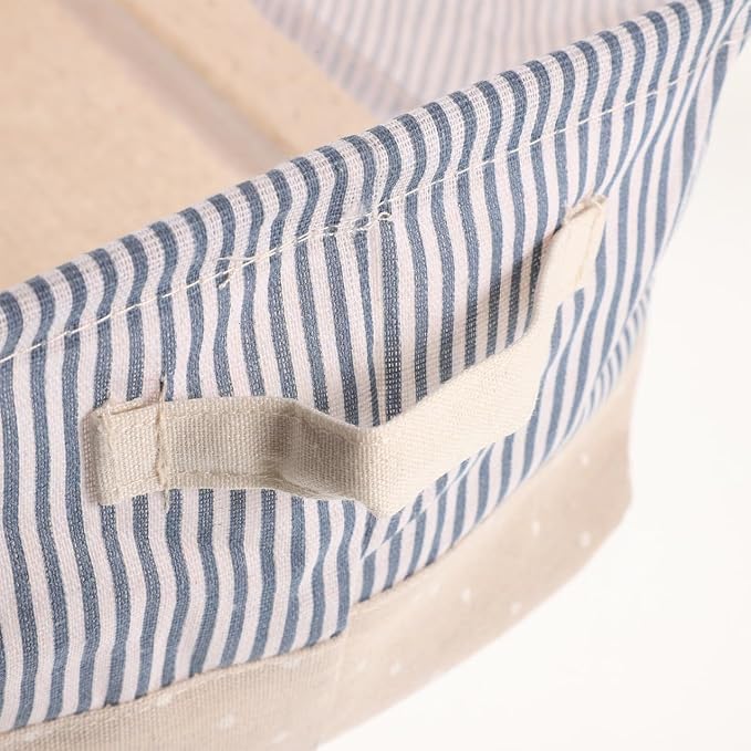 Alipis Portable Foldable Cloth Storage Basket for Pet Striped Organizer for Home Nursery and Playroom Versatile Sundry Container for Easy Storage and Organization