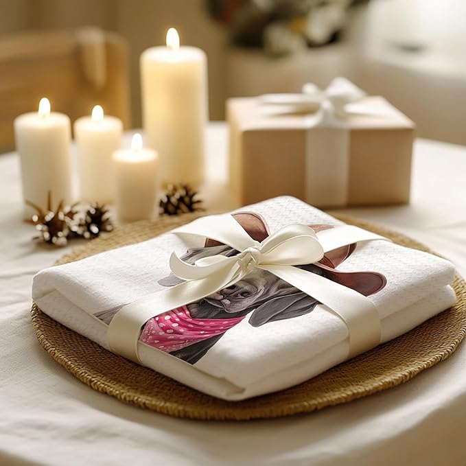 Cabana Bro Weimaraner Gifts Kitchen Towels, Weimaraner Gifts for Women Decorative Hand Towels for Bathroom, Funny Vintage Western Weima Dog Dish Tea Towels for Kitchen, 16x24 Inch