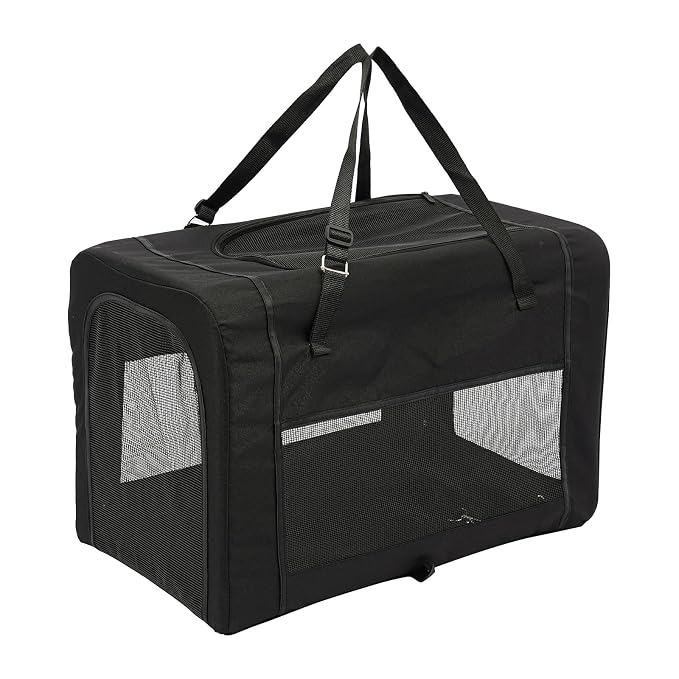 2-Tier Pet Stroller for Two Dogs Cats, Double Carrier 3-in-1 Foldable,77lbs | Heavy Duty Oxford Fabric & Steel, Breathable Mesh, Storage Bag, Modern Black, Easy Folding, Outdoor Travel Cart
