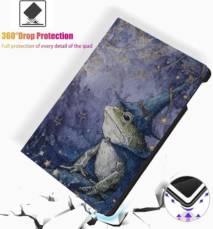 for Microsoft Surface Go 4/3/2/1-10.5" 2021 Tablet Case,Auto Wake/Sleep,Adjustable Stand Protective Cover - Magic Frog Wizard