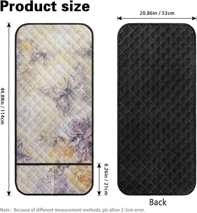 Butterfly Floral Stretch Couch Arm Covers with 2 Pockets Breathable Armrest Covers Chairs Arm Cover Easy to Clean, Scratch-Resistant Sofa Arm Protector Home Furniture Decor Cover