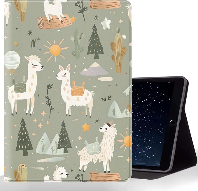Tablet Case for iPad mini 6 Case 8.3 Inch 2021,Shockproof Protective Cover with Stand,Auto Wake/Sleep,Cartoon Alpaca