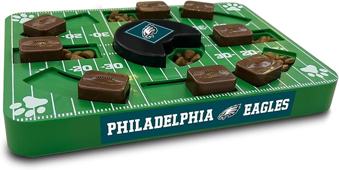 Pets First NFL Philadelphia Eagles Puzzle, Interactive Dog Treat Puzzle Toy