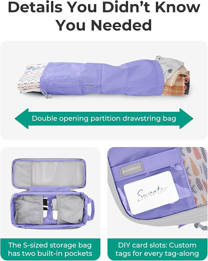 BAGSMART Compression Packing Cubes for Travel Essentials | 14 Set /6 Set /4 Set/2 Set, Lightweight, Durable