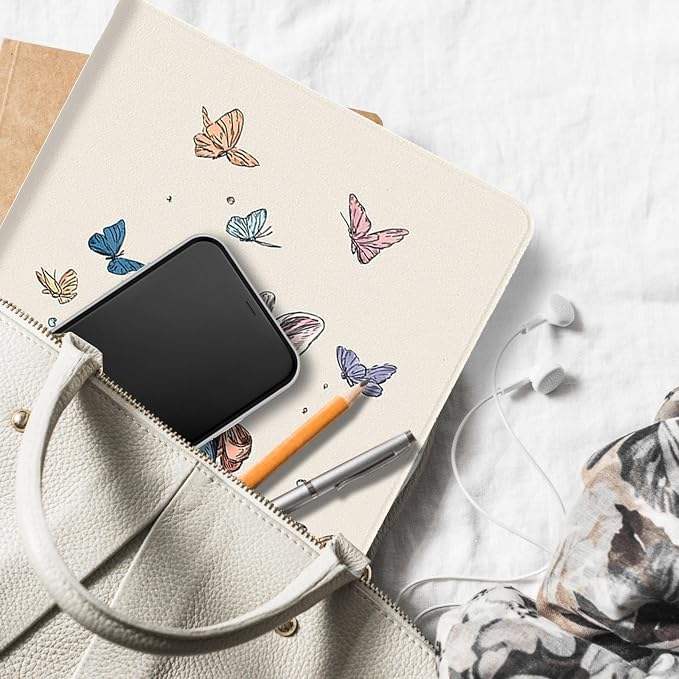 for Microsoft Surface Pro 7 Plus,Surface Pro 7/6/5/4 12.3" Tablet Case,Auto Wake/Sleep,Adjustable Stand Protective Cover - Butterfly Rabbit