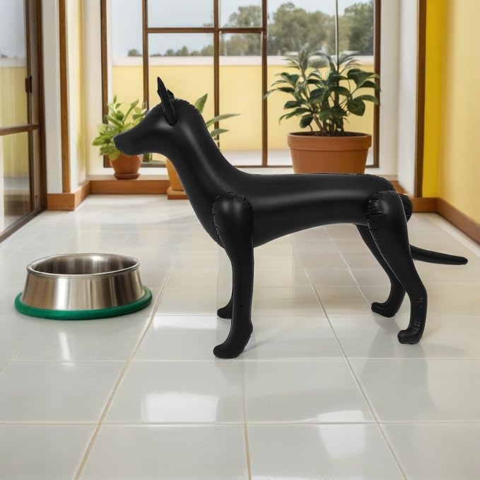 Hemobllo Inflatable Dog Mannequin Display Stand with Easy Cleaning Feature 2pcs Portable PVC Model Black Dog Clothing Rack for Pet Clothing Suitable for Pet Shops and Home Decor