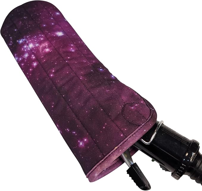 Case/Cover [Heat Resistant] for Curling Irons, Flat Irons or Straighteners, and Styling Irons, Silicone Coated Lining and Quilted Cotton Pouch for Travel, Gym, or Home [Nebula]