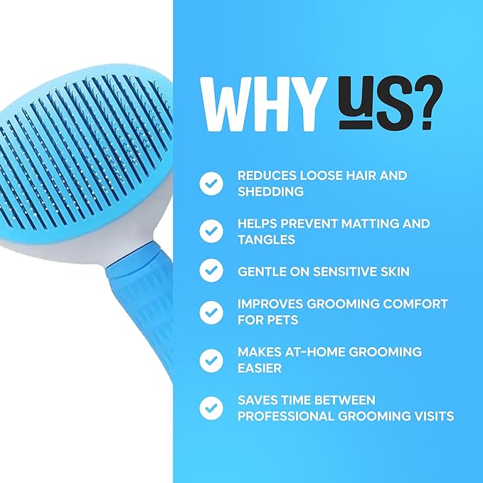 Golden Retriever Dog Brush - Double-Sided Grooming Tool for Shedding & Detangling | Gentle Deshedding & Dematting for Thick Coats | Premium Pet Brush for Long-Haired Dogs
