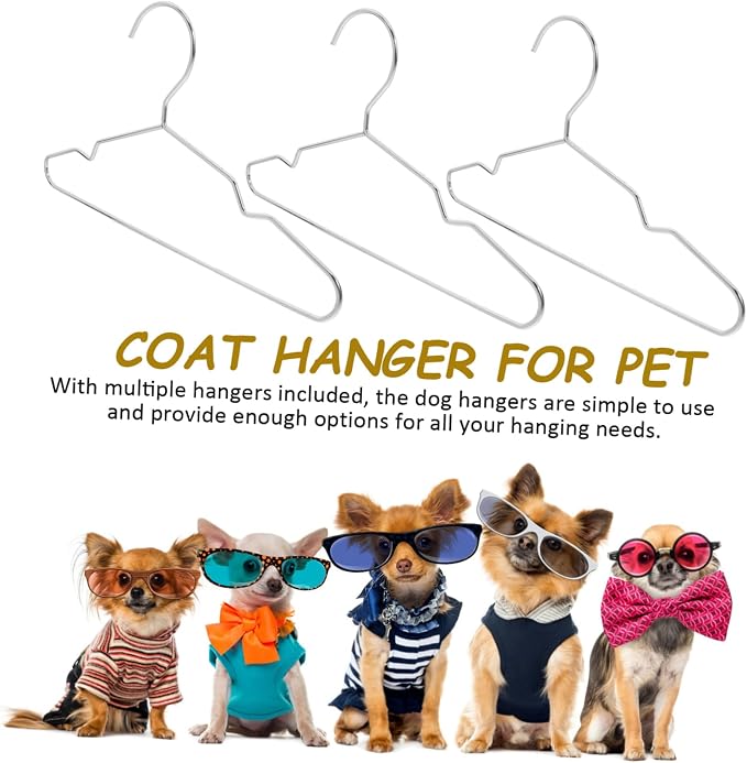 OUNONA 10pcs Pet Clothing Hangers Stylish for Dog Cat Garments Versatile Drying Rack for Stores Elegant Functional