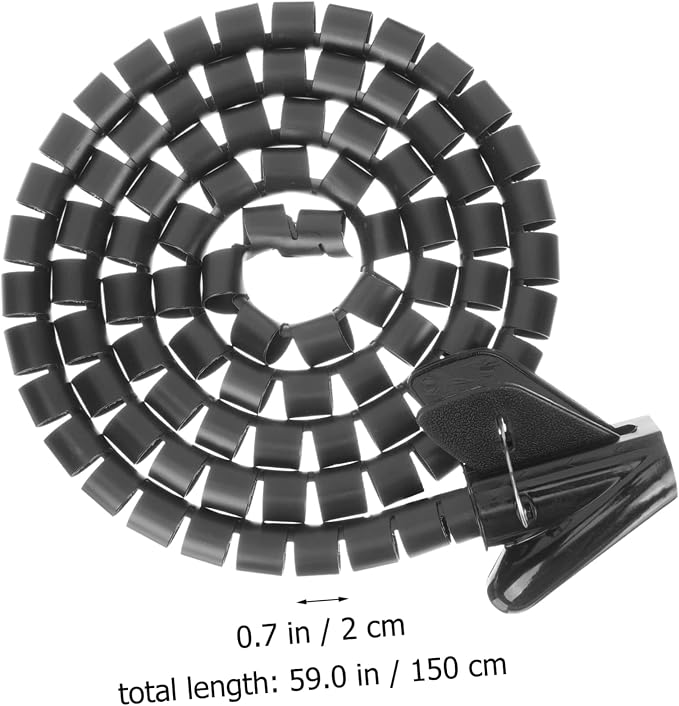 KALLORY Spiral Winding Pipe Flexible Wire Wrap Organizer Coiled Tube for Home Office Protects Cords from Pets Boys and Girls Spiral Wire Sleeves