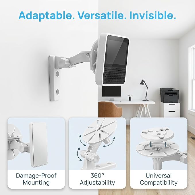 Toddmomy 3pcs Wall Mount Camera Holder - Baby Monitor Mount - Self-Adhesive Floating Shelf for Security Cameras and Small Devices No Drilling