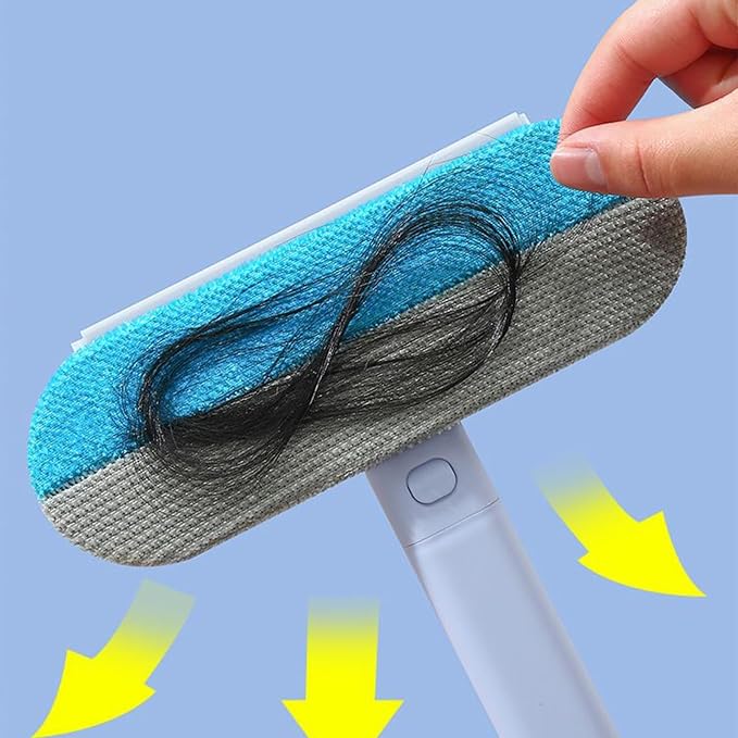 Extendable Cat Brush, Washable Lint Remover, Long Handle Cleaner, Multifunctional Furniture Carpet Organizer, Portable Clothes Cleaning Accessory, Grooming Tool for Cats, Carpets, Clothes, 59x18.5x3cm