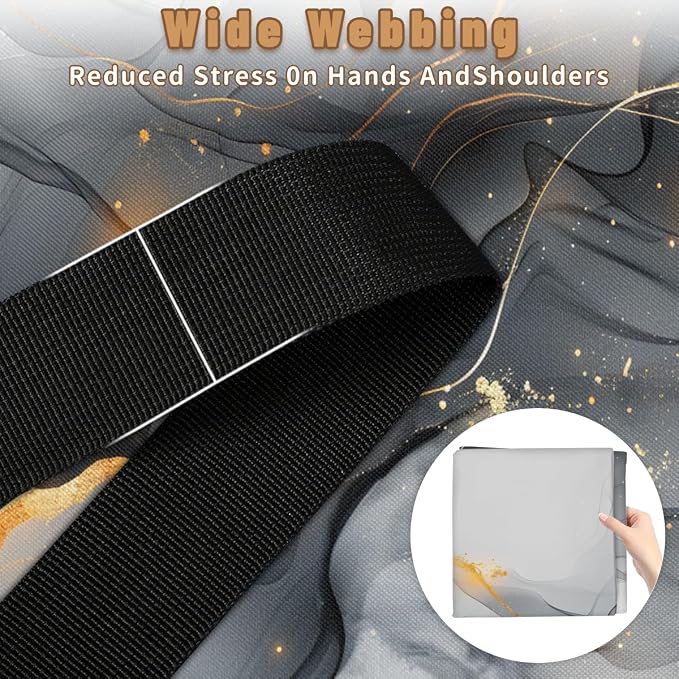 Gold Black Marble Large Storage Bags, Fabric Bed Storage Containers, Foldable Closet Organizers for Blanket, Clothing, Comforter, Bedding, Black Grey Modern Abstract