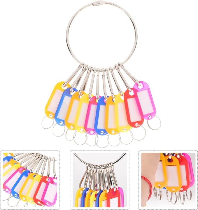 DOITOOL 1 Set Multi Purpose Key Tags Key Label for Office School and Luggage Identification