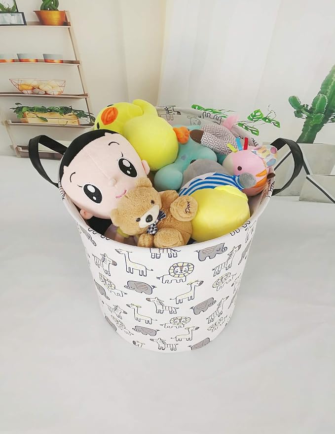 MAIZMZ Kids Hamper Baby Storage Bins Gift Toy Box Organizer Nursery Waterproof Laundry Basket Large Canvas Collapsible Chest for Boys Girls Bedroom Closet Shelf Room Decor