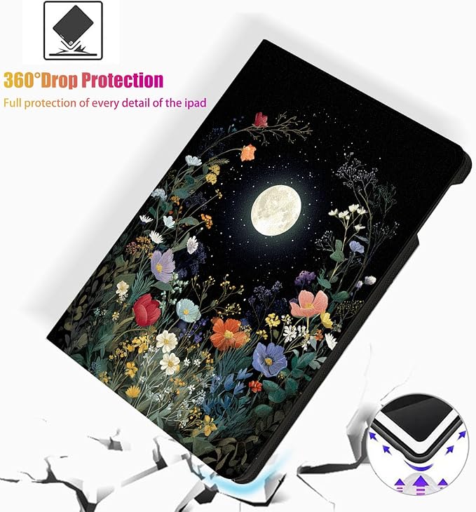 for Samsung Galaxy Tab S6 10.5 Inch 2019 Model T860/T865/T867 Tablet Case,Auto Wake/Sleep,Adjustable Stand Protective Cover - Nautical Anchor Compass