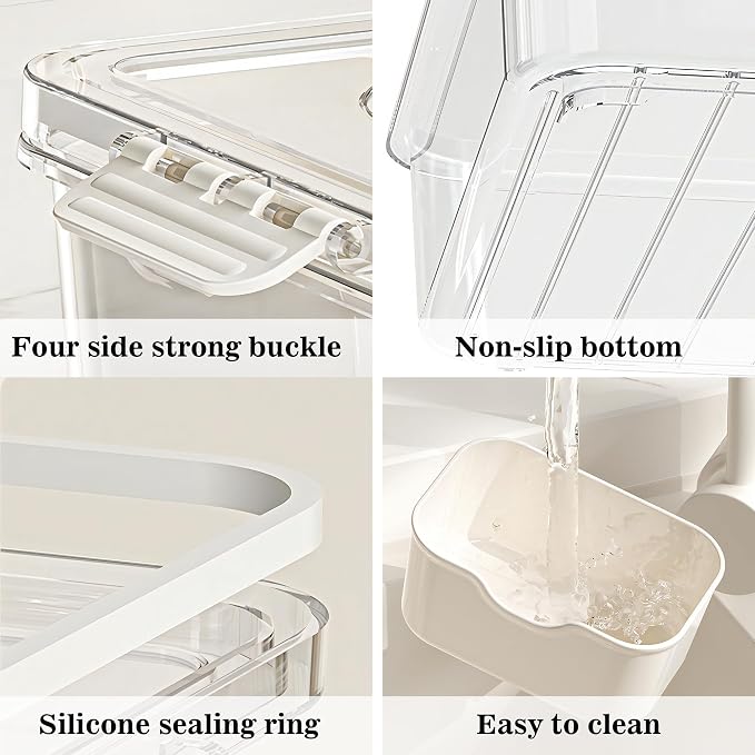 Divided Serving Tray with Lid and Handle Charcuterie Container Snackle Box Portable Storage Organizer Platter with Forks and Spoons for Fruit, Snacks, Veggie, Nuts, Perfect for Party, Picnic(2 Pack)