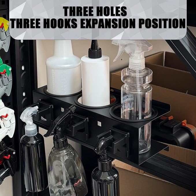 Spray Bottle Holder Rack Spray Can Organizer Storage Wall Mount 13“