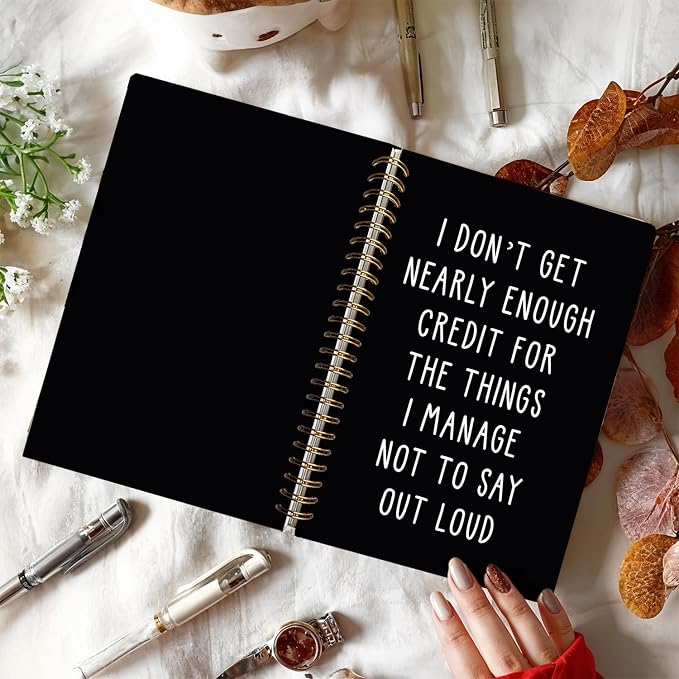 LIANGW Sarcastic Notebooks for Work, Funny Notebooks Journal | Funny Office Gifts for Coworkers, Funny Notebooks for Work, Office Humor Gifts Spiral Notebook Journal 5.5x8.3 Inch