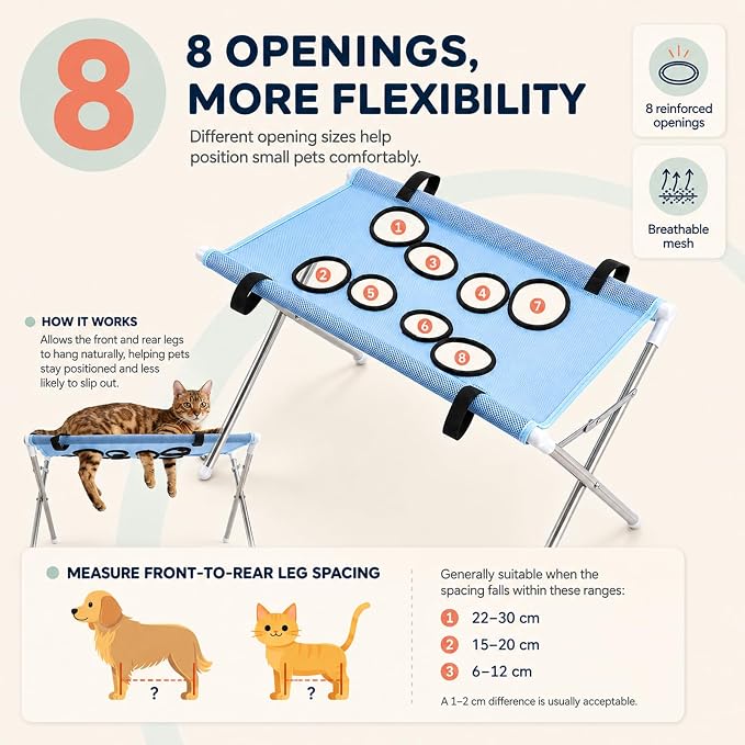 Dog Grooming Hammock, Pet Grooming Hammock for Dogs (Color:A) | Foldable Stand, Quick-Dry Mesh, Bathing, Trimming, Brushing, for Small Dogs