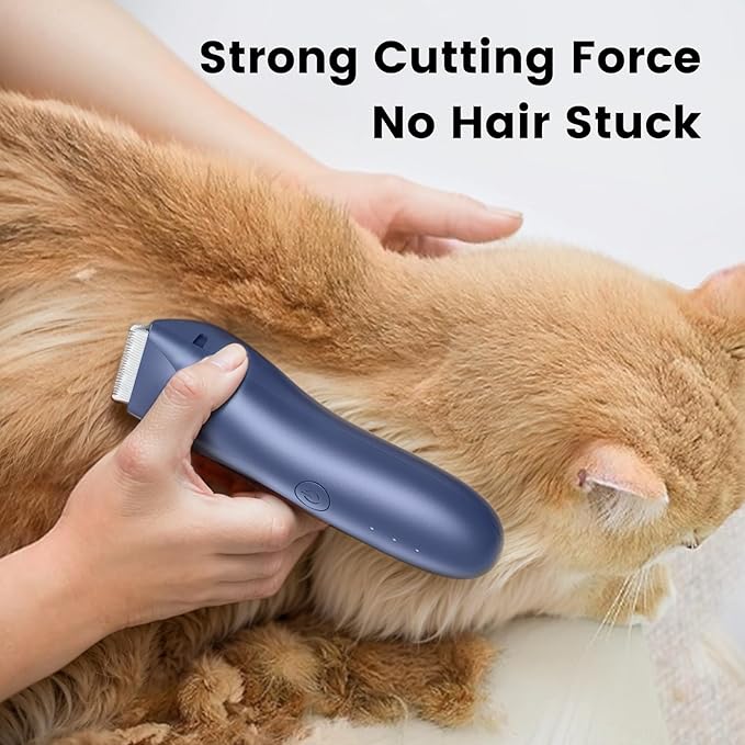 Dog Clippers with LED Light - Quiet Pet Grooming Kit for Paws, Eyes, Ears, Face, Rump - Waterproof Cordless Cat Hair Trimmer for Small Medium Dogs & Animals