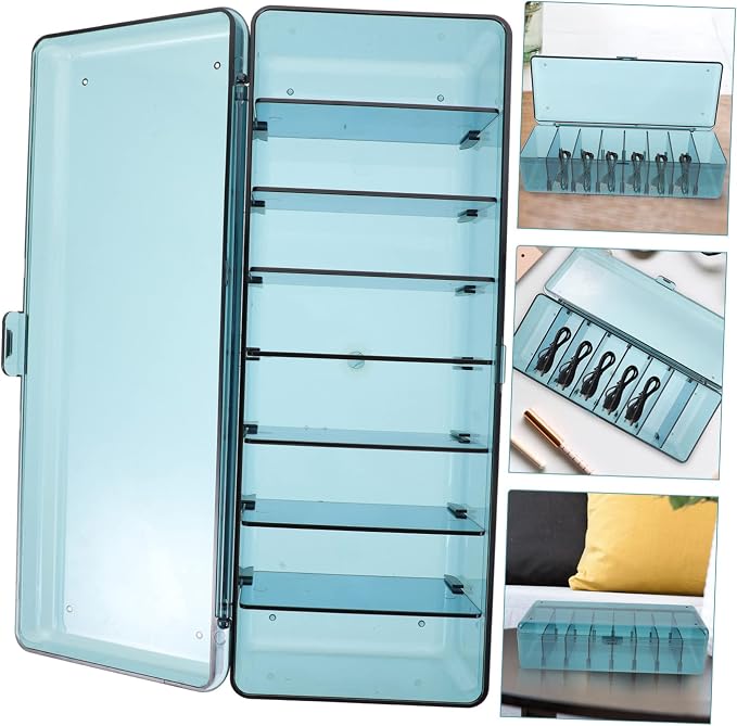 Angoily Cord Storage Box with Lid Desktop Organizer for Cables Data Wires and Chargers Pet Material Easy Access Dust- for Use