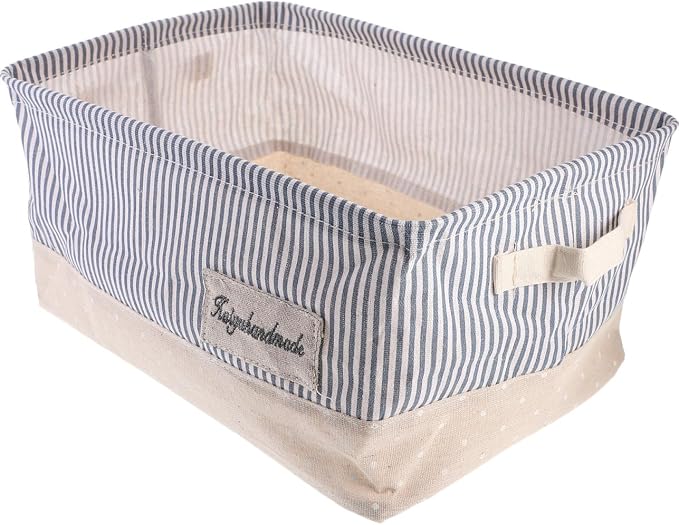 Alipis Portable Foldable Cloth Storage Basket for Pet Striped Organizer for Home Nursery and Playroom Versatile Sundry Container for Easy Storage and Organization