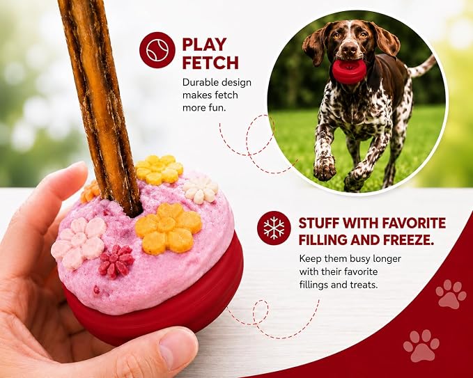 Bully Stick Holder for Dogs - Large Size - Interactive Dog Toy, Dog Treat Holder, Slow Feeder, Treat Dispenser, Chew Toy and Dog Safety Device