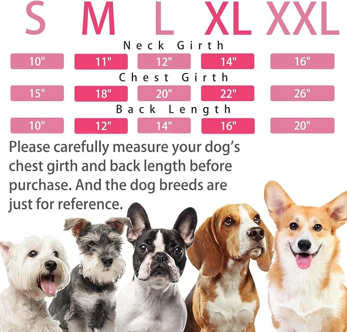 PUPTECK Soft Fleece Pink Heart Dog Pajamas for Small Medium Dogs, Dog Onesie Puppy Sweaters Clothes Jumpsuit Pjs, Cute Jammies Cat Coat Pet Costume Apparel