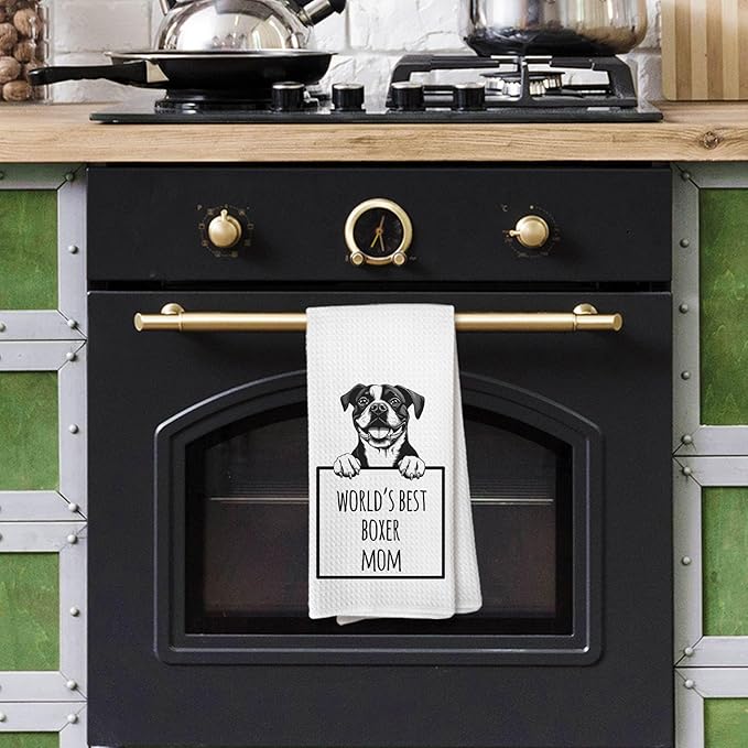 Funny Boxer Dog Kitchen Towels and Dishcloths, Boxer Dog Gifts for Women, Gifts for Pet Lovers Drying Cloth Hand Towels for Bathroom Kitchen Decor, 16x24 Inches