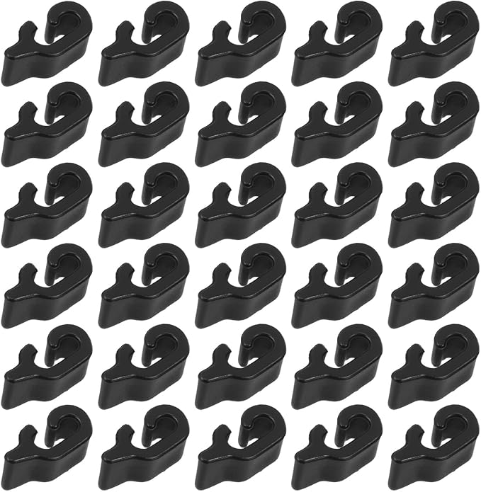FRCOLOR 40pcs Black Wire Cage Clips Pet Gate Buckles Reliable Door Latches for Dog Crate Hardware and Closet Storage Accessories