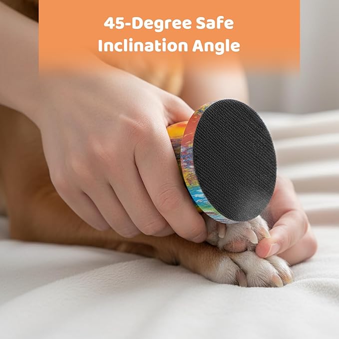 Dog Nail File, Grinder for Quiet Nail Care, Stress-Free Grooming Tool with Four Replaceable Sandpape and Storage Bag, Dog Nail Scratch Board for Anxious Pets and Multi-Dog Households