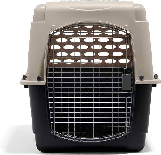 Petmate Vari Dog Kennel, Carrier for Large Dogs, 36in, Taupe and Black | Airline Friendly and Made of Durable Plastic, This Pet Crate Works Great for Home and Travel