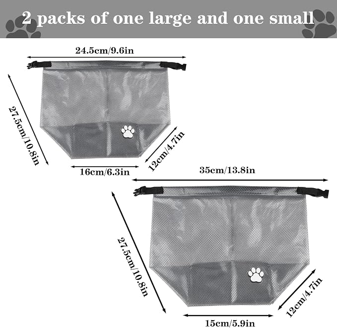 Travel Dog Food Container Set of 2,Large Capacity Pet Food Storage Bag,Reusable Dog Food Storage Container 3.3lb/5.7lb,Pet Safe,Foldable,Is Easy to Use,Plastic is Durable and Water Proof