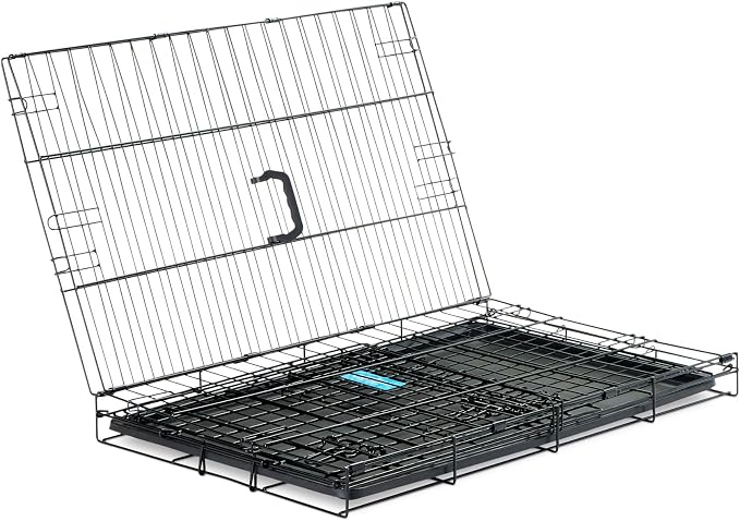 Carlson Pet Products Single Door Metal Dog Crate, Medium 30" Dog Crate for Medium Dogs & Puppies, Foldable Collapsible Dog Kennel with Removable Tray, Portable Wire Dog Cage for Training & Travel