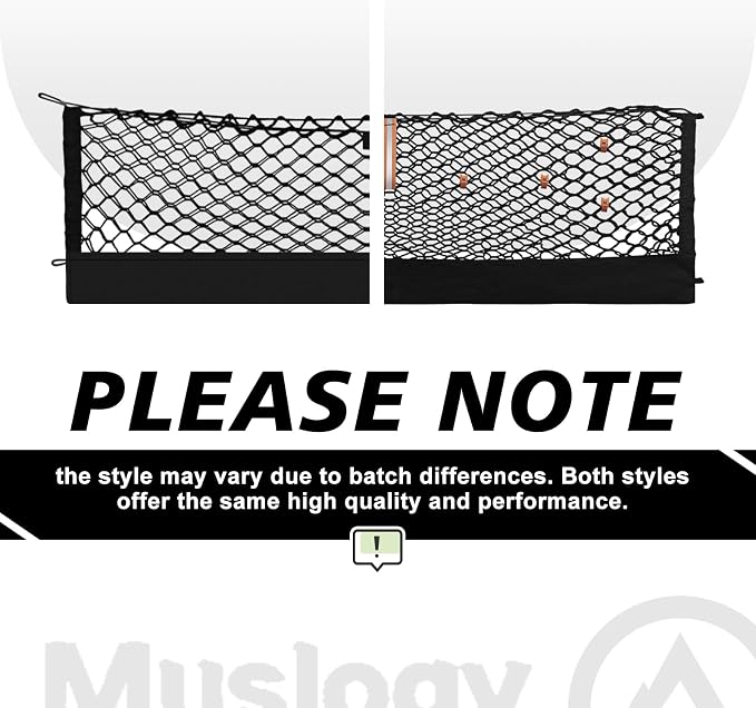 Muslogy Cargo Net for 2023-2025 2026 Chevrolet Colorado & GMC Canyon | Custom Fit, Truck Bed Storage Organizer Net for Pickup Truck Bed Divider, Heavy Duty Carabiners, Night Visible Grab Handle