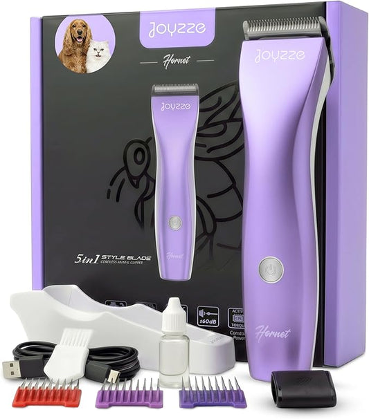Hornet 5-in-1 Professional Pet Grooming Clipper for Dogs & Cats, Low Noise, Precision Trimmer for Trimming, Shaping & Styling
