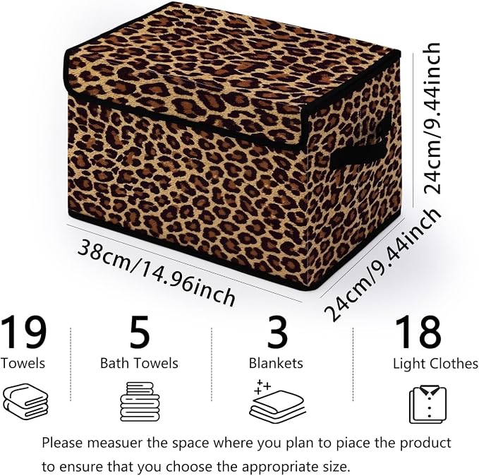 Stackable Clothes Storage Bins with Lids 3 Pack | Closet Organizers, Fabric Box, For Blanket Clothes, Under Bed Storage Containers