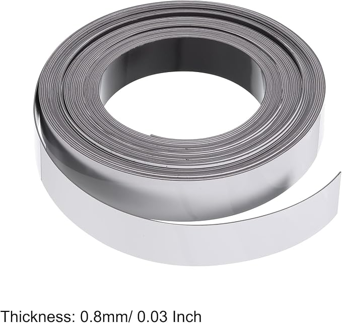 MECCANIXITY Magnetic Strip with Strong 1 Inch x 24.6 Feet Magnetic Strip Tape,Magnetic Tape Labels for Whiteboards Refrigerator and Crafts White
