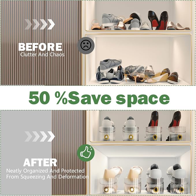 Adjustable Shoe Slot Organizer for Closet Space Saver(10-Pack)