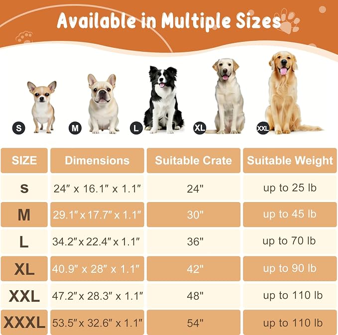 EMPSIGN Dog Crate Pad for 30"x20" Dog Crate, Plush/Canvas Navy | Reversible Kennel Mat (Cool & Warm), Machine Washable, Cozy Plush Sleeping Pad, All-Season Pet Bed