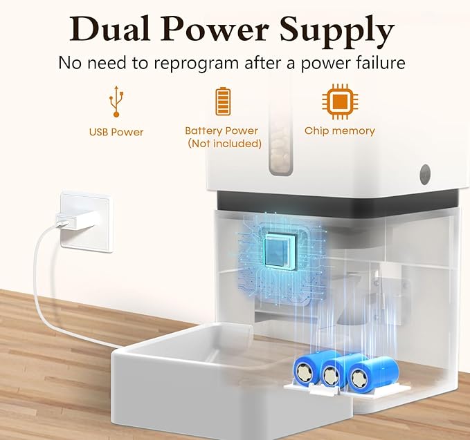 Yakry Automatic Dog Feeder with Camera: 33 Cups Capacity for Medium & Small Dogs - 5G WiFi App Control Easy Setup Dog Food Dispenser - HD 1080P Video Recording Timed Pet Feeder for Cat Dog Small-Pet