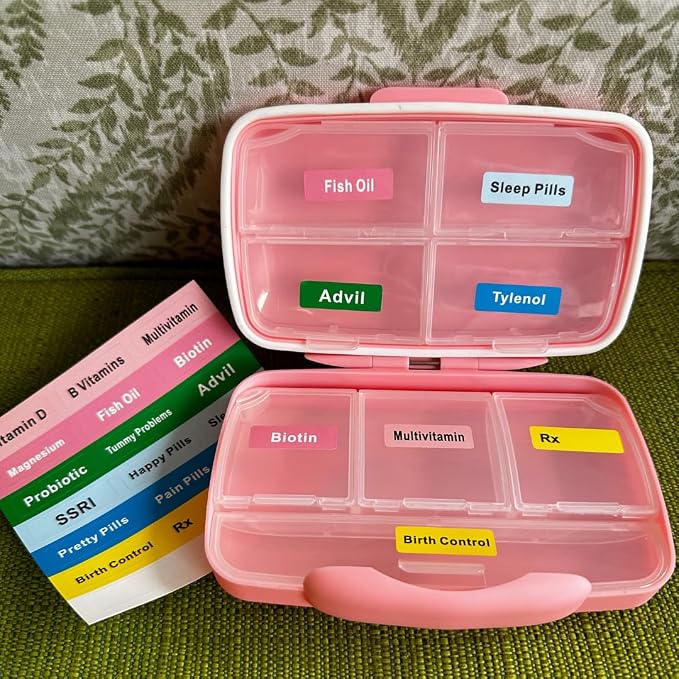 Cute Medication, Vitamin, Supplement Labels, Single Sheet, One Page