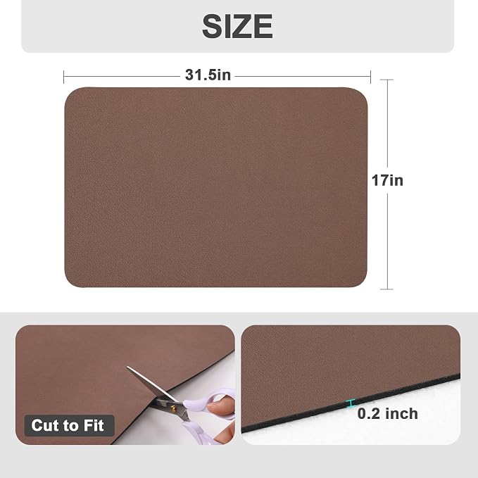 Ecotrim Coffee Mats for Coffee Bar Accessories, Brown 17" x 31.5"