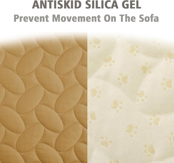 Ameritex Waterproof Pet Bed Cover Anti-Slip Dog Bed Blanket for Sofa and Furniture Waterproof New Pattern Design (Sand, 30x53 Inch (Pack of 1))