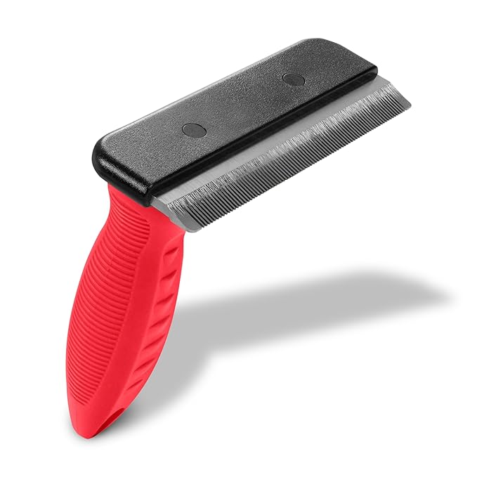 Paw Brothers Deshedding Tool, Deshedding Brush for Dogs and Cats, Professional Dog Grooming for Shedding, Pet Hair Remover, Fur Removal Brush for Medium and Long Pet Hair, 4" x 6", Large