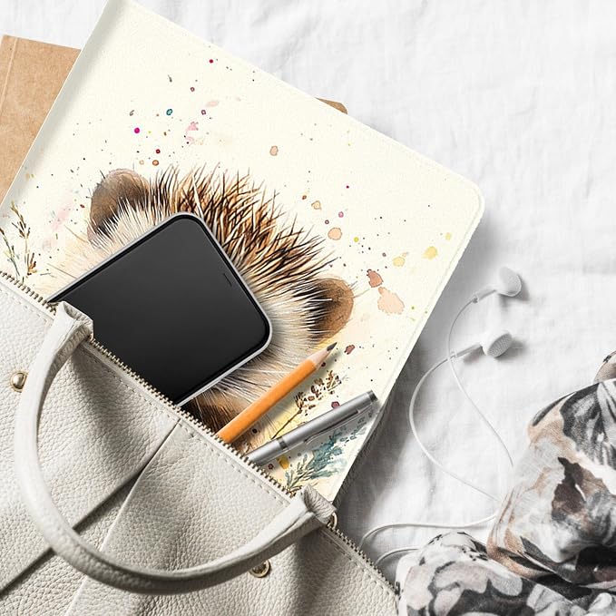 for Microsoft Surface Go 4/3/2/1-10.5" 2021 Tablet Case,Auto Wake/Sleep,Adjustable Stand Protective Cover - Cute Hedgehog Flower